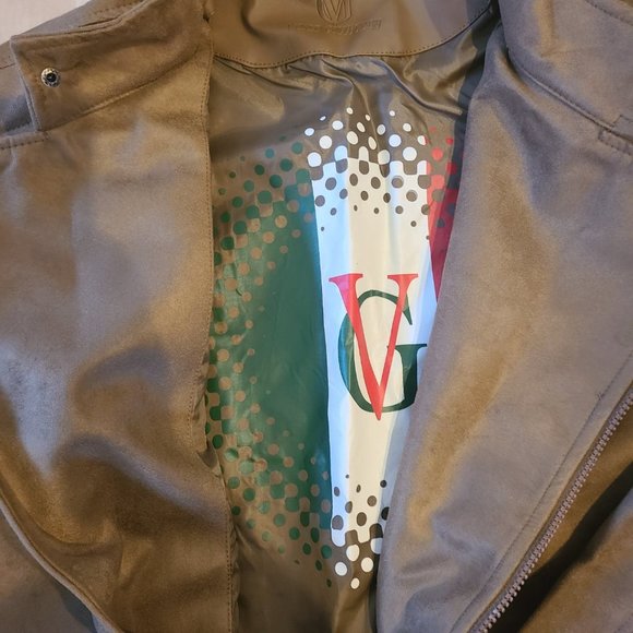 NWT Women's Tan Faux Suede Jacket in XL - Picture 7 of 8